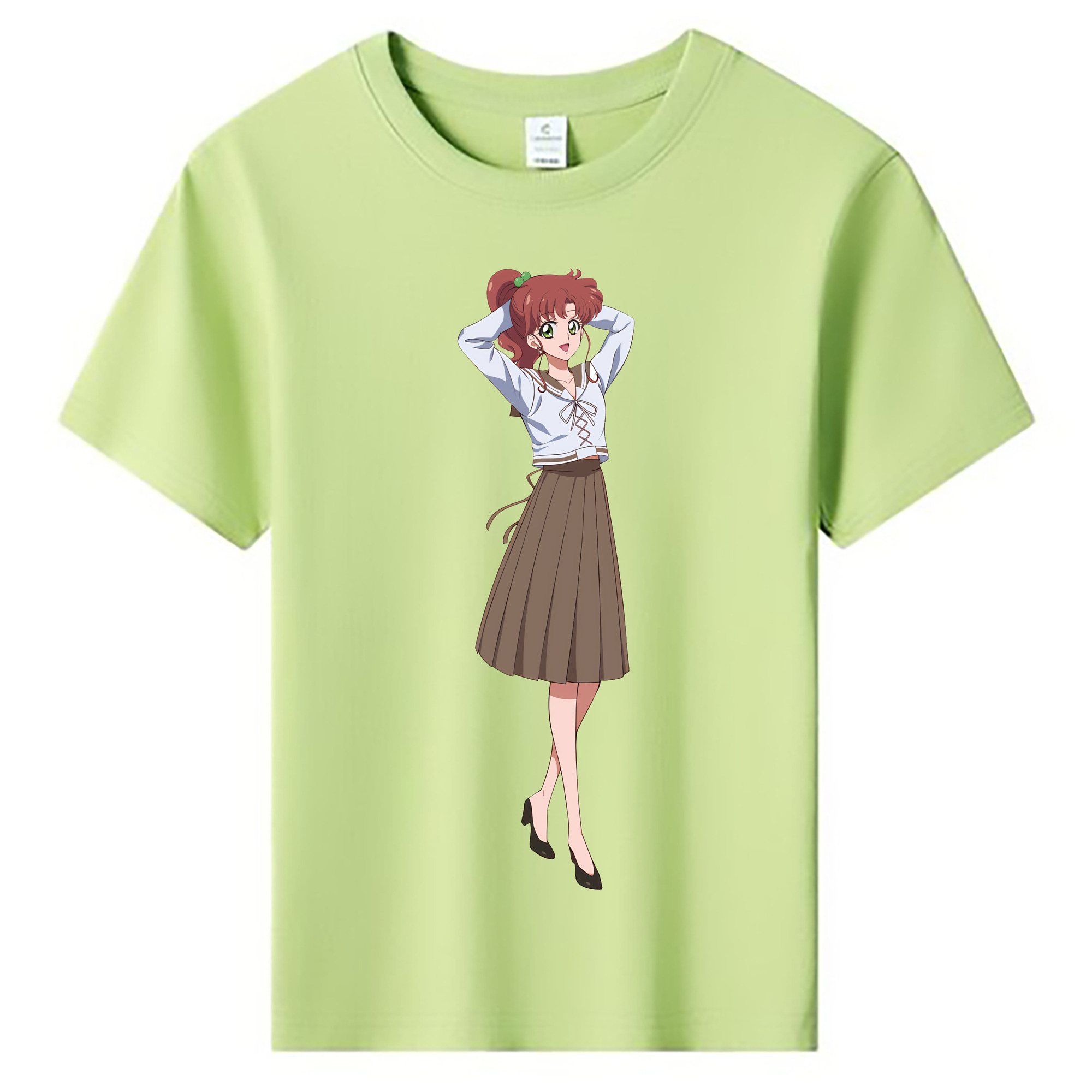 （画像用） 美少女戦士セーラームーン 木野 まこと きの まこと Sailor Moon Kino Makoto （セーラージュピター；Sailor Jupiter） 綿100％キッズTシャツ（フロントプリント）